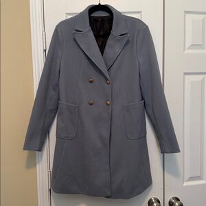 Double-Breasted Blue Gray Coat